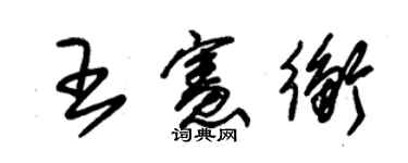 朱錫榮王憲衡草書個性簽名怎么寫