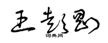 曾慶福王彭剛草書個性簽名怎么寫