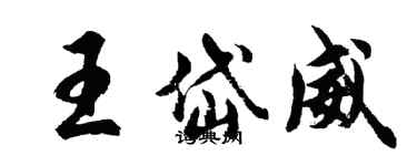 胡問遂王岱威行書個性簽名怎么寫