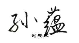 駱恆光孫蘊行書個性簽名怎么寫