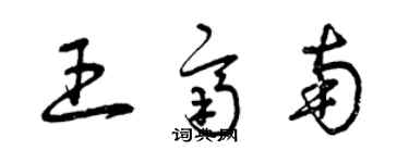 曾慶福王齊南草書個性簽名怎么寫