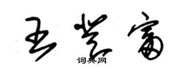 朱錫榮王登富草書個性簽名怎么寫