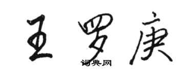駱恆光王羅庚行書個性簽名怎么寫