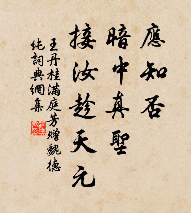 王丹桂應知否,暗中真聖,接汝趁天元書法作品欣賞