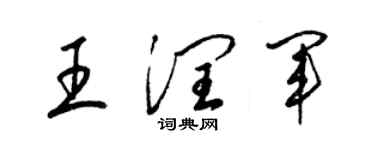 梁錦英王潤軍草書個性簽名怎么寫