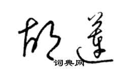 梁錦英胡蓮草書個性簽名怎么寫