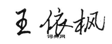 駱恆光王依楓行書個性簽名怎么寫