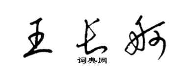 梁錦英王長舸草書個性簽名怎么寫