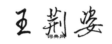 駱恆光王荊姿行書個性簽名怎么寫