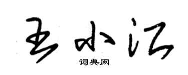 朱錫榮王小江草書個性簽名怎么寫
