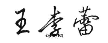 駱恆光王李蕾行書個性簽名怎么寫