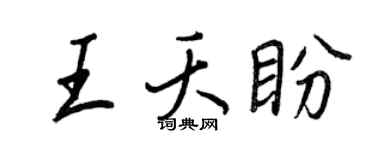 王正良王夭盼行書個性簽名怎么寫