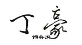 駱恆光丁豪行書個性簽名怎么寫