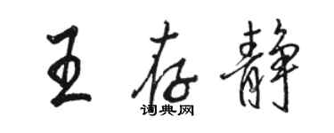 駱恆光王存靜行書個性簽名怎么寫