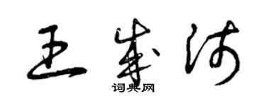 曾慶福王成沛草書個性簽名怎么寫