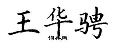 丁謙王華騁楷書個性簽名怎么寫