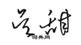 駱恆光吳甜草書個性簽名怎么寫