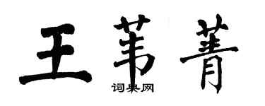 翁闓運王葦菁楷書個性簽名怎么寫