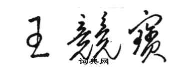 駱恆光王競寶草書個性簽名怎么寫