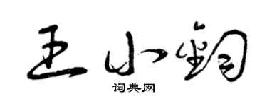 曾慶福王小鈞草書個性簽名怎么寫