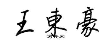 王正良王東豪行書個性簽名怎么寫