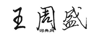 駱恆光王周盛行書個性簽名怎么寫