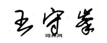 朱錫榮王守峰草書個性簽名怎么寫