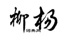 胡問遂柳楊行書個性簽名怎么寫