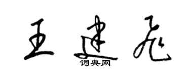 梁錦英王建飛草書個性簽名怎么寫