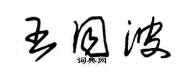 朱錫榮王同波草書個性簽名怎么寫