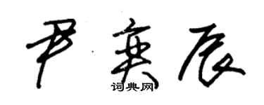 朱錫榮尹奕辰草書個性簽名怎么寫