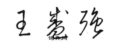 駱恆光王盛強草書個性簽名怎么寫