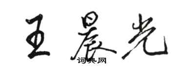 駱恆光王晨光行書個性簽名怎么寫