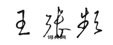 駱恆光王張頻草書個性簽名怎么寫