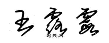 朱錫榮王露霞草書個性簽名怎么寫