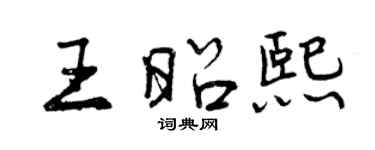 曾慶福王昭熙行書個性簽名怎么寫