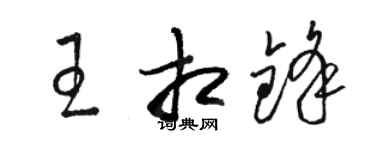 駱恆光王相鋒草書個性簽名怎么寫