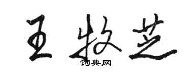 駱恆光王牧芝行書個性簽名怎么寫