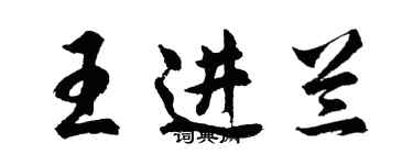 胡問遂王進蘭行書個性簽名怎么寫