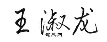 駱恆光王淑龍行書個性簽名怎么寫