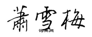 王正良蕭雪梅行書個性簽名怎么寫