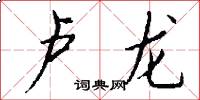 盧龍怎么寫好看