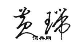 駱恆光黃瑞草書個性簽名怎么寫