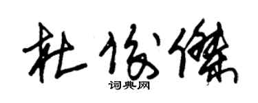 朱錫榮杜俊傑草書個性簽名怎么寫