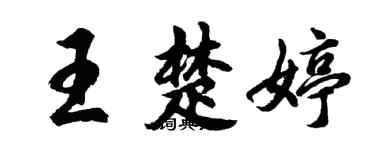 胡問遂王楚婷行書個性簽名怎么寫