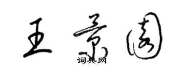 梁錦英王景園草書個性簽名怎么寫