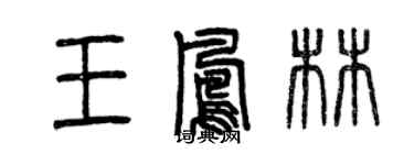 曾慶福王鳳林篆書個性簽名怎么寫