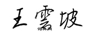 王正良王雲坡行書個性簽名怎么寫