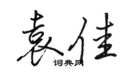 駱恆光袁佳行書個性簽名怎么寫