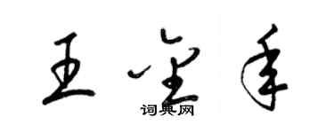 梁錦英王金年草書個性簽名怎么寫